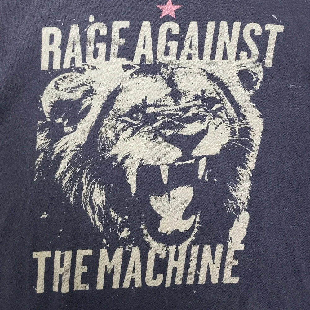 Bravado Rage Against The Machine Lion Graphic Band Tee Black Rap Metal Mens XL